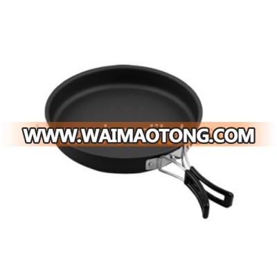 8.5" hard anodized camping pizza baking aluminum non stick pan,cooking grill pan