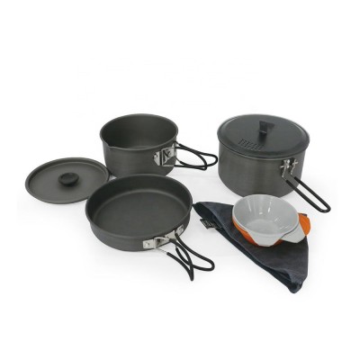 Factory direct sale Space saving wholesale Ultra light hard anodized aluminum cookware outdoor