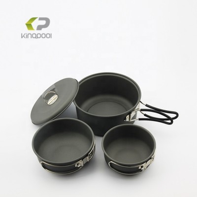 Hard Anodized Aluminum New design Outdoor camping cookware set